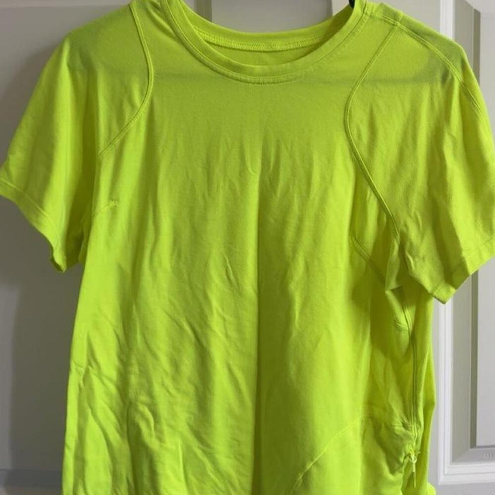 Neon Lime Raglan Short Sleeve Workout Tee